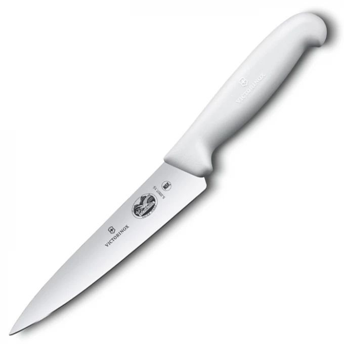

Нож кухонный, разделочный для мяса Victorinox Fibrox, лезвие 15.1см (5.2007.15), Белый