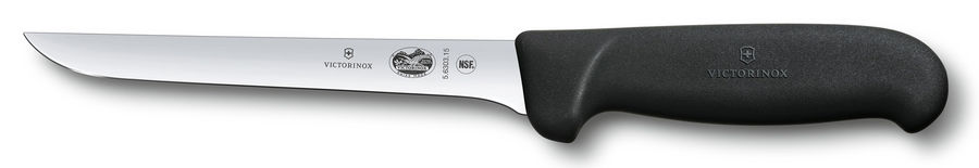 

Нож кухонный, обвалочный для мяса Victorinox Fibrox, лезвие 15 см (5.6303.15), Черный