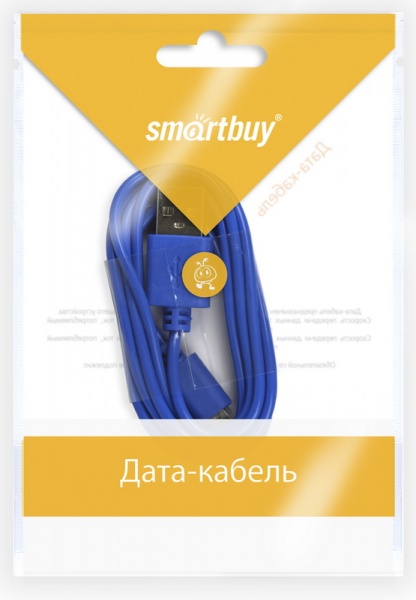 

Кабель USB 2.0(Am)-Micro USB 2.0(Bm), 1.2м, синий Smartbuy (iK-12c blue), 0