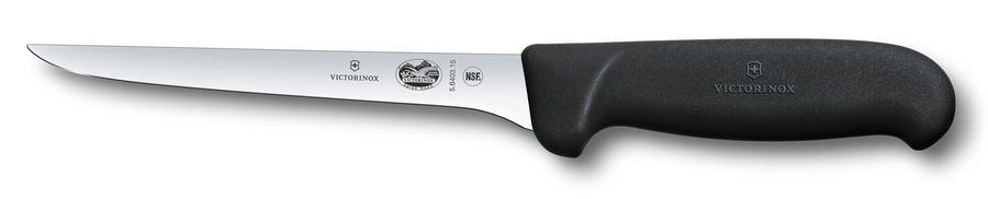 

Нож кухонный, обвалочный для мяса Victorinox Fibrox, лезвие 15 см (5.6403.15), Черный