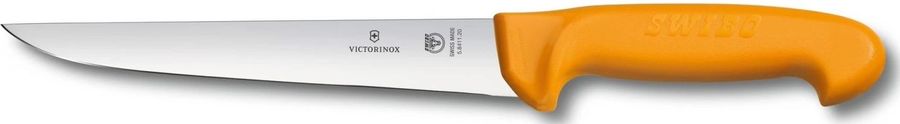 

Нож кухонный, разделочный для мяса Victorinox Sticking, лезвие 18 см (5.8411.18), Желтый