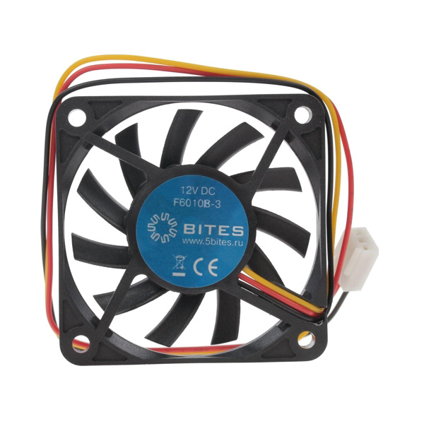 

Вентилятор 5BITES, 60 мм, 3500rpm, 26 дБ, 3-pin, 1шт (F6010B-3)
