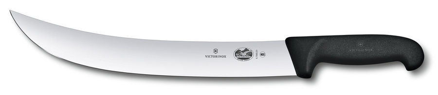 

Нож кухонный, разделочный для стейка Victorinox Cimeter, лезвие 31 см (5.7303.31), Черный