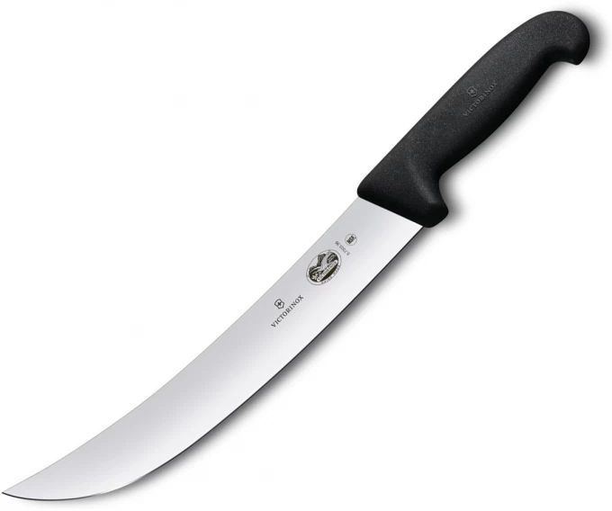 

Нож кухонный, разделочный для стейка Victorinox Cimeter, лезвие 36 см (5.7303.36), Черный