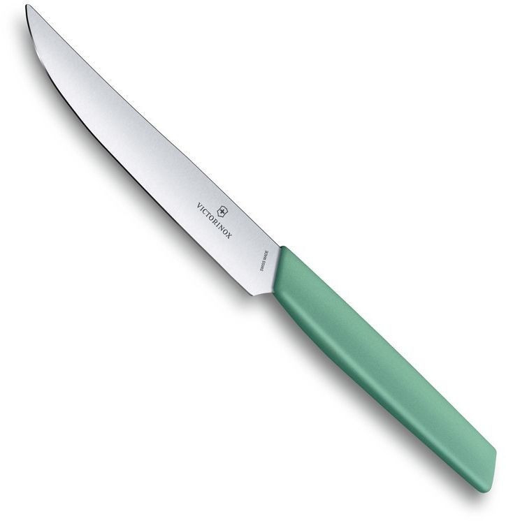 

Нож кухонный для стейка Victorinox Swiss Modern, лезвие 12 см (6.9006.1241), Мятный