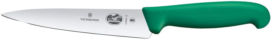 

Нож кухонный разделочный Victorinox Fibrox, лезвие 15см (5.2004.15), Зеленый