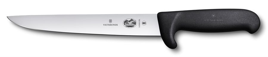 

Нож кухонный разделочный Victorinox Fibrox, лезвие 20см (5.5503.20L), Черный