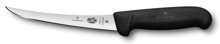 

Нож кухонный разделочный Victorinox Fibrox, лезвие 15см (5.6613.15), Черный