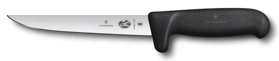 

Нож кухонный обвалочный Victorinox Fibrox, лезвие 15 см (5.6003.15M), Черный
