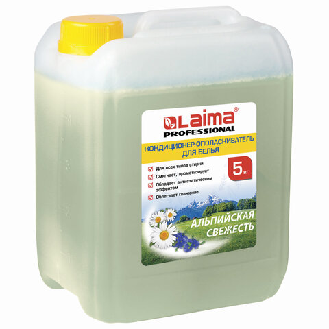 

Кондиционер для белья Laima PROFESSIONAL "Альпийская свежесть", 5 л (4606224253084), "Альпийская свежесть"