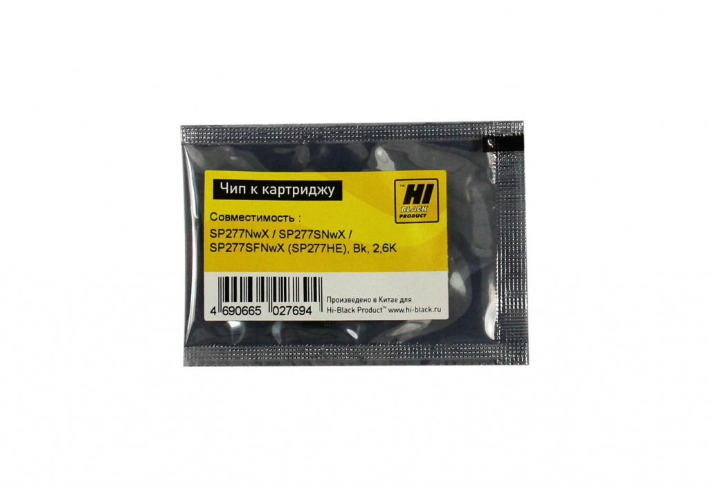 

Чип Hi-Black HB-CHIP-SP277HE/408160 для Ricoh (SP277HE/408160), черный, 2600 страниц