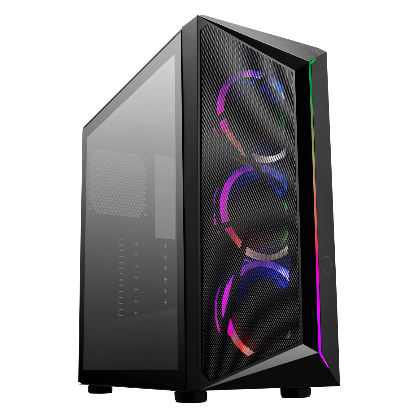 Корпус COOLERMASTER CMP 510, ATX, Midi-Tower, USB 3.2, RGB подсветка, черный, без БП (CP510-KGNN-S00)