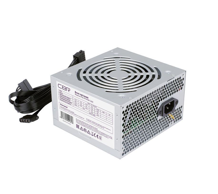 

Блок питания 450 Вт ATX CBR PSU-ATX450-12EC, 120 мм (PSU-ATX450-12EC), Серебристый, PSU-ATX450-12EC