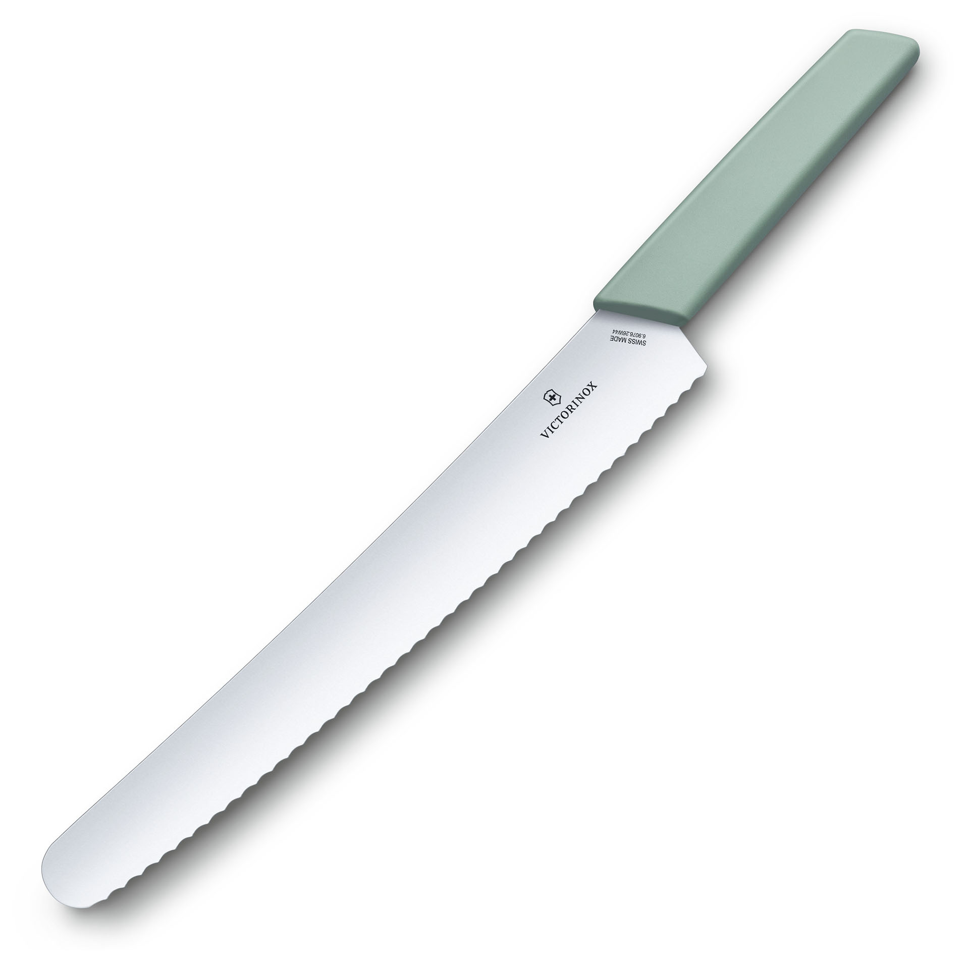 

Нож кухонный для хлеба Victorinox Swiss Modern, лезвие 26 см (6.9076.26W44B), Оливковый