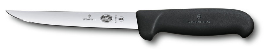 

Нож кухонный обвалочный Victorinox Fibrox, лезвие 15 см (5.6103.15), Черный
