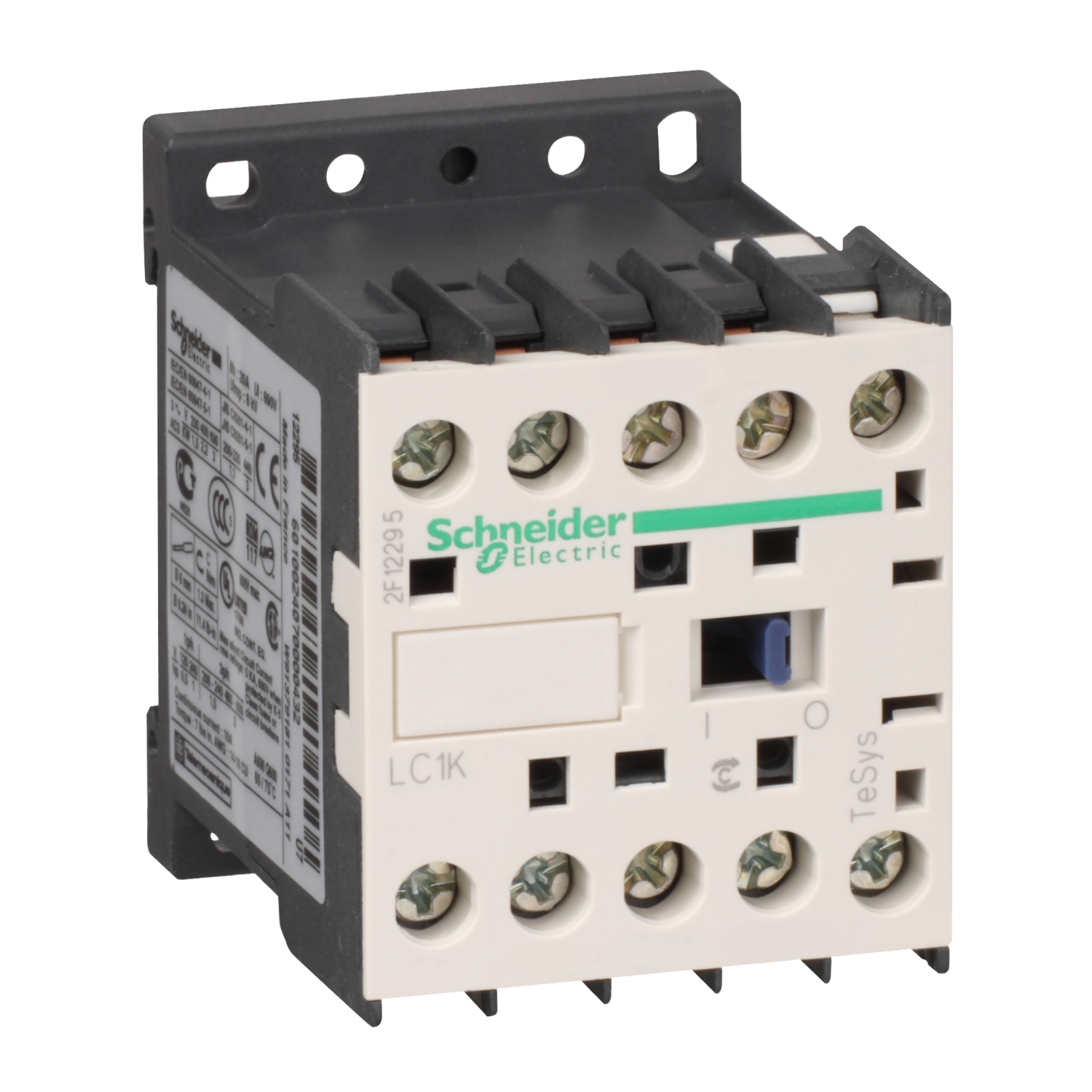 

Контактор 9A 220В, AC, 1НО, SCHNEIDER ELECTRIC TeSys LC1K (LC1K0910M7), LC1K