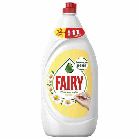 

Средство для мытья посуды FAIRY , 1.35л, жидкость, Ромашка и витамин Е (740297)