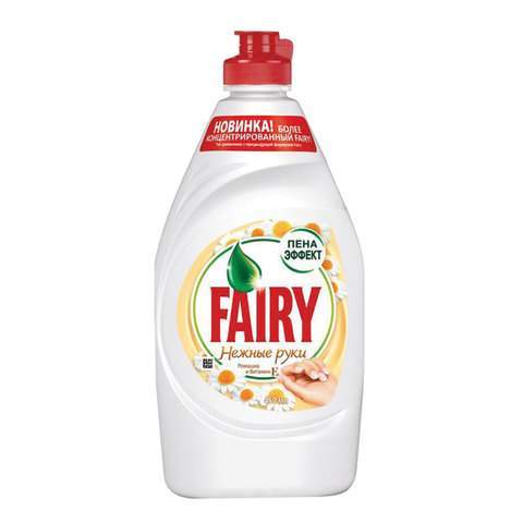 

Средство для мытья посуды FAIRY, 450мл, жидкость, Ромашка и витамин Е (603747), 0