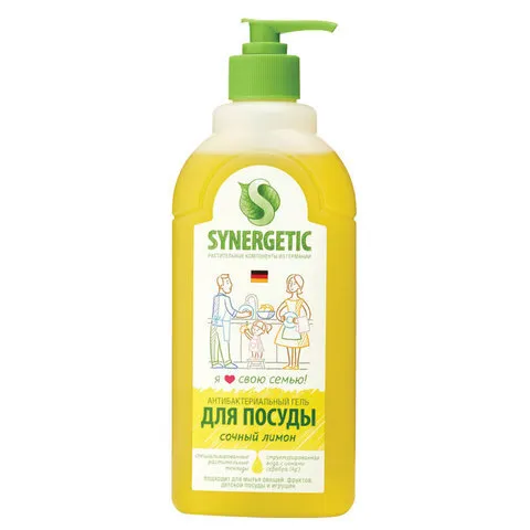 

Средство для мытья посуды SYNERGETIC, 500мл, жидкость, Лимон (103051), 0