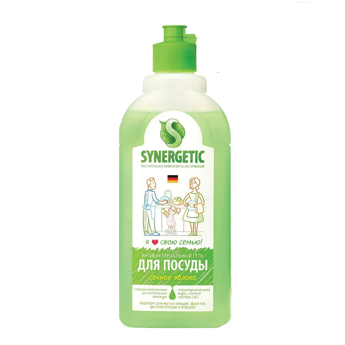 

Средство для мытья посуды SYNERGETIC, 500мл, жидкость, Зеленое яблоко (103052 ), 0