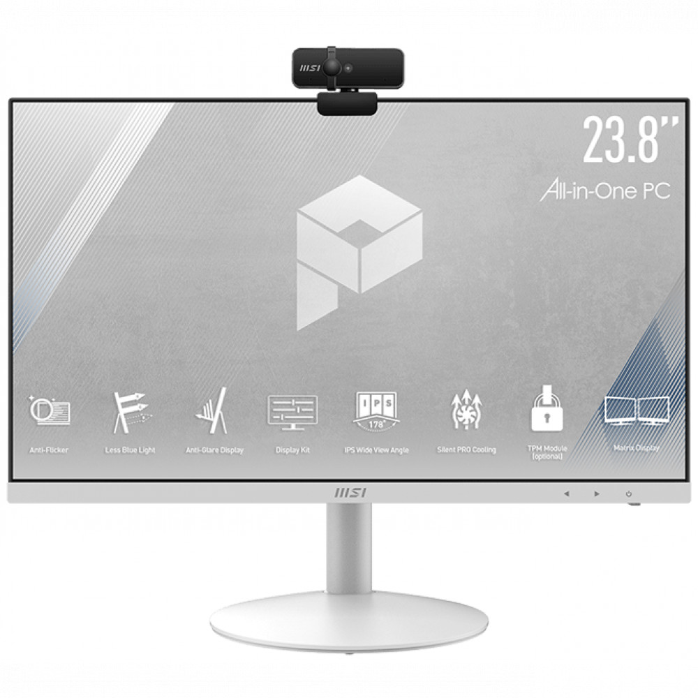 

Моноблок MSI PRO AP241 11M-434RU (MS-AE03) 23.8" 1920x1080, Intel Core i3-10105 3.7GHz, 8Gb RAM, 256Gb SSD, WiFi, BT, Cam, Windows 11, белый (9S6-AE0312-476), 11M-434RU (MS-AE03)