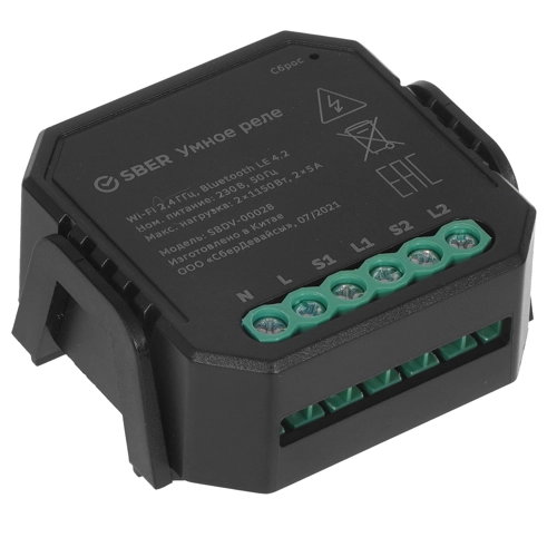 

Умное реле SBER SBDV-00028, Wi-Fi, Android/iOS, черный (SBDV-00028), SBDV-00028