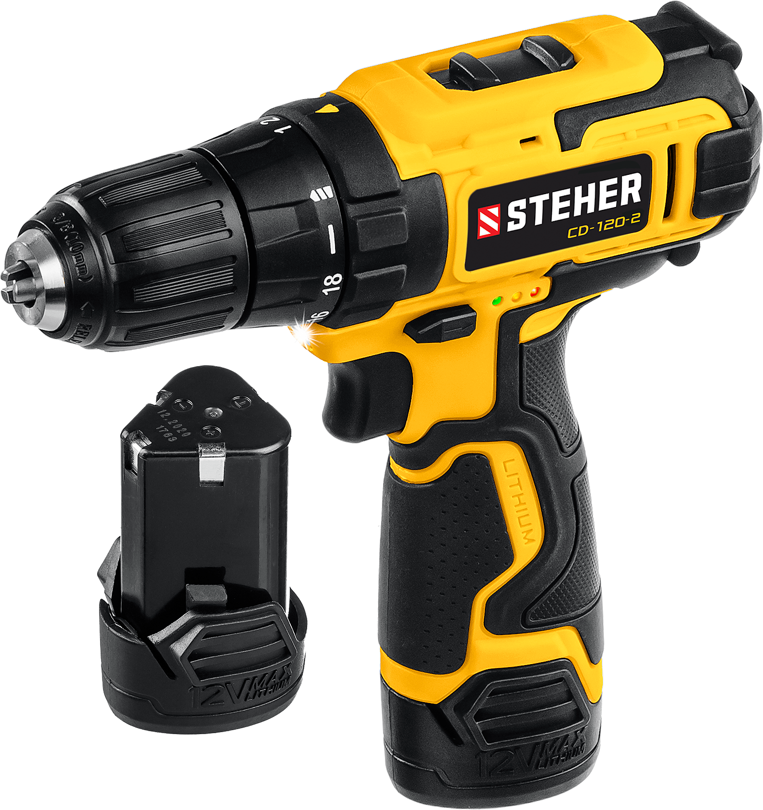 Дрель-шуруповерт Steher CD-120-2