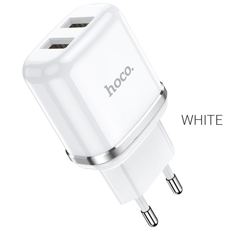 

Сетевое зарядное устройство Hoco N4 Aspiring, 2USB, 2.4A, белый (6931474731005), N4 Aspiring