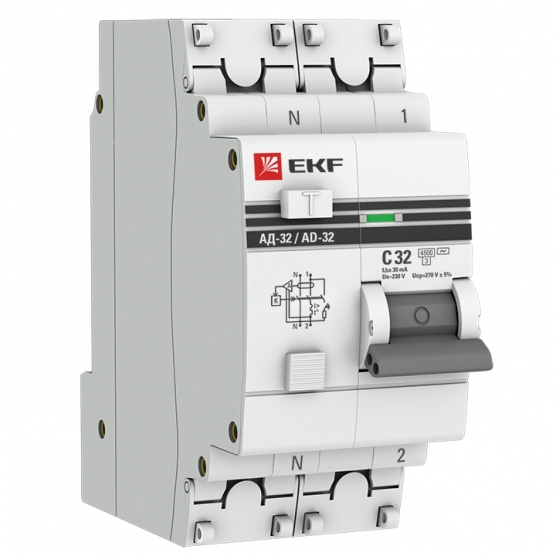 Выключатель автоматический дифференциального тока EKF АД-32 (DA32-32-30-pro)