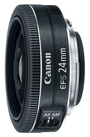 Объектив Canon EF-S 24mm f/2.8 STM, широкоугольный, черный (9522B005)