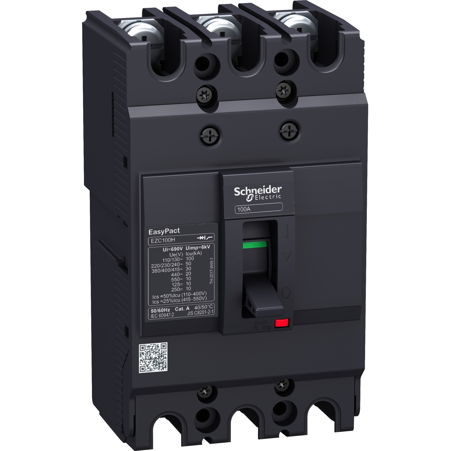 

Выключатель автоматический Schneider Electric EasyPact трехполюсный (3P/3П) 80A 10кА (EZC100F3080), 0