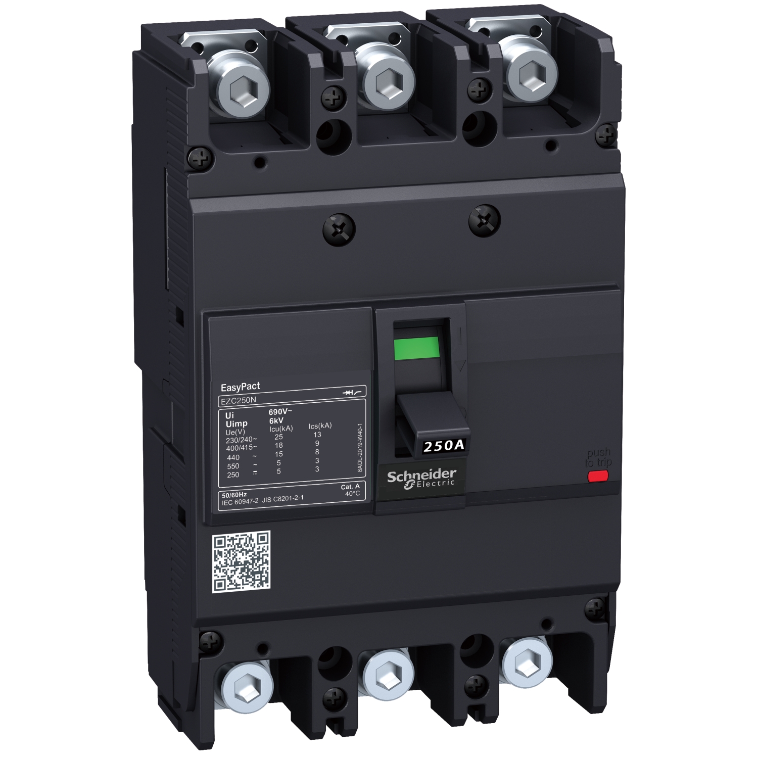 

Выключатель автоматический Schneider Electric EasyPact трехполюсный (3P/3П) 200A 18кА (EZC250F3200), 0