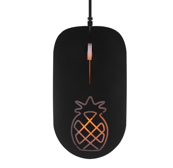 Мышь проводная TnB Mouse Neon PINEAPPLE 1000dpi оптическая светодиодная USB черный MNANANAS 59000₽