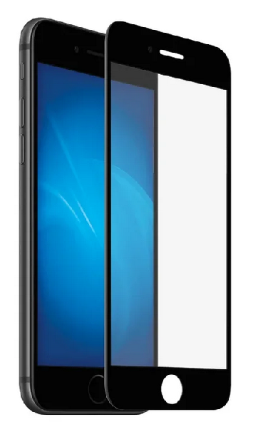 

Защитное стекло DF для экрана смартфона Apple iPhone SE (2020)/7/8, Full screen FULL GLUE, -, черная рамка, 3D