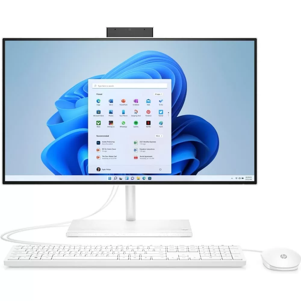 

Моноблок HP AIO 24-cb0038ur 23.8" 1920x1080 Touch, Intel Celeron J4025 2.0GHz, 8Gb RAM, 256Gb SSD, Intel UHD Graphics, WiFi, BT, Cam, Windows 11, белый, клавиатура, мышь (5D1Z1EA), 24-cb0038ur