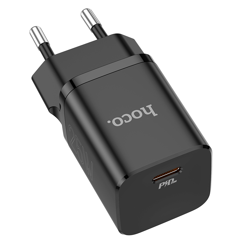 

Сетевое зарядное устройство Hoco N19 Rigorous 25W, USB type-C, Quick Charge, PD, 2.77A, черный (6931474751966), N19 Rigorous