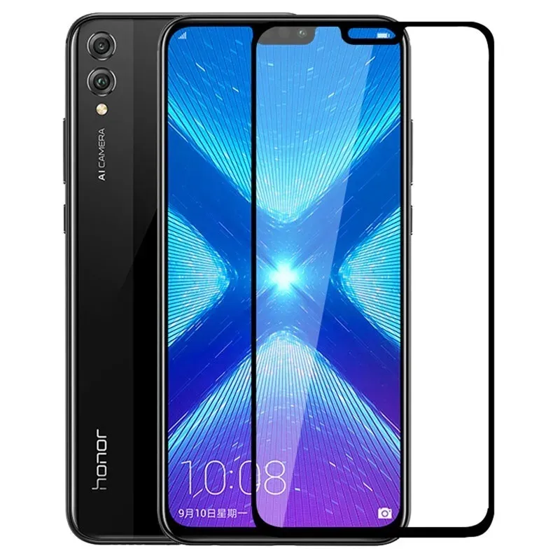 

Защитное стекло DF для экрана смартфона Honor X8, Full screen FULL GLUE, -, черная рамка