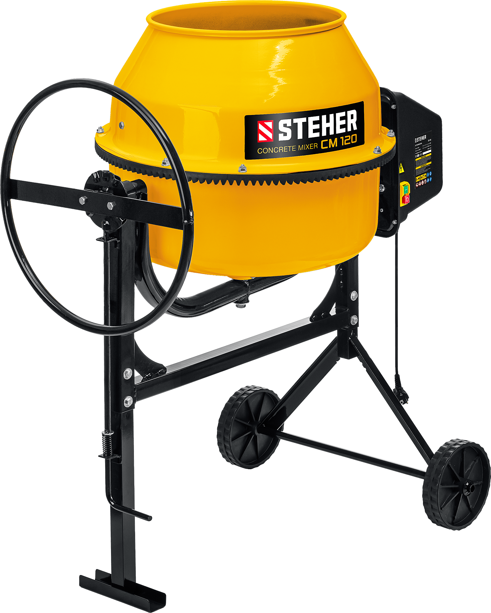 Бетоносмеситель STEHER CM-120, 550 Вт, объем 120 л