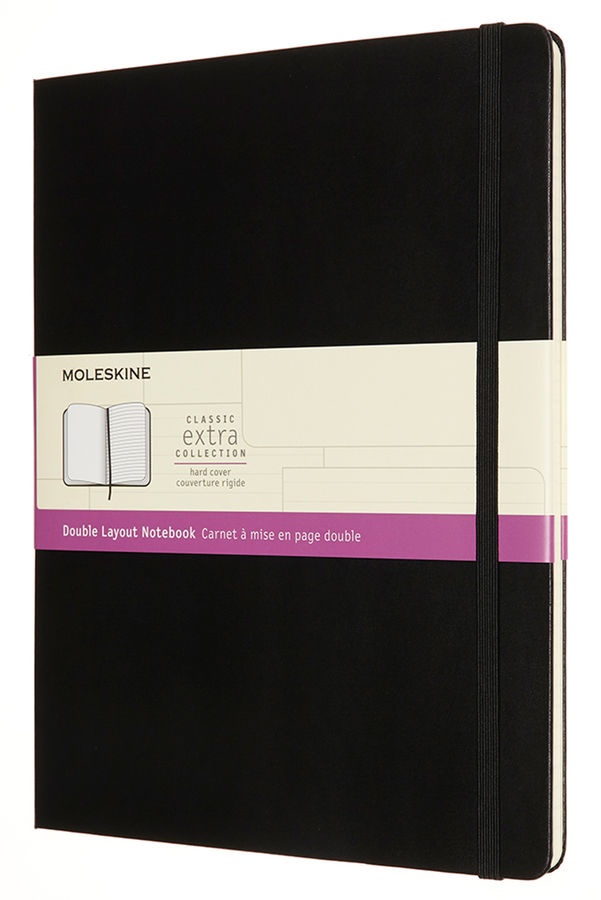 

Блокнот Moleskine Classic Double, В5, линейка/нелинованный, 96 листов, черный (NB413HBK)