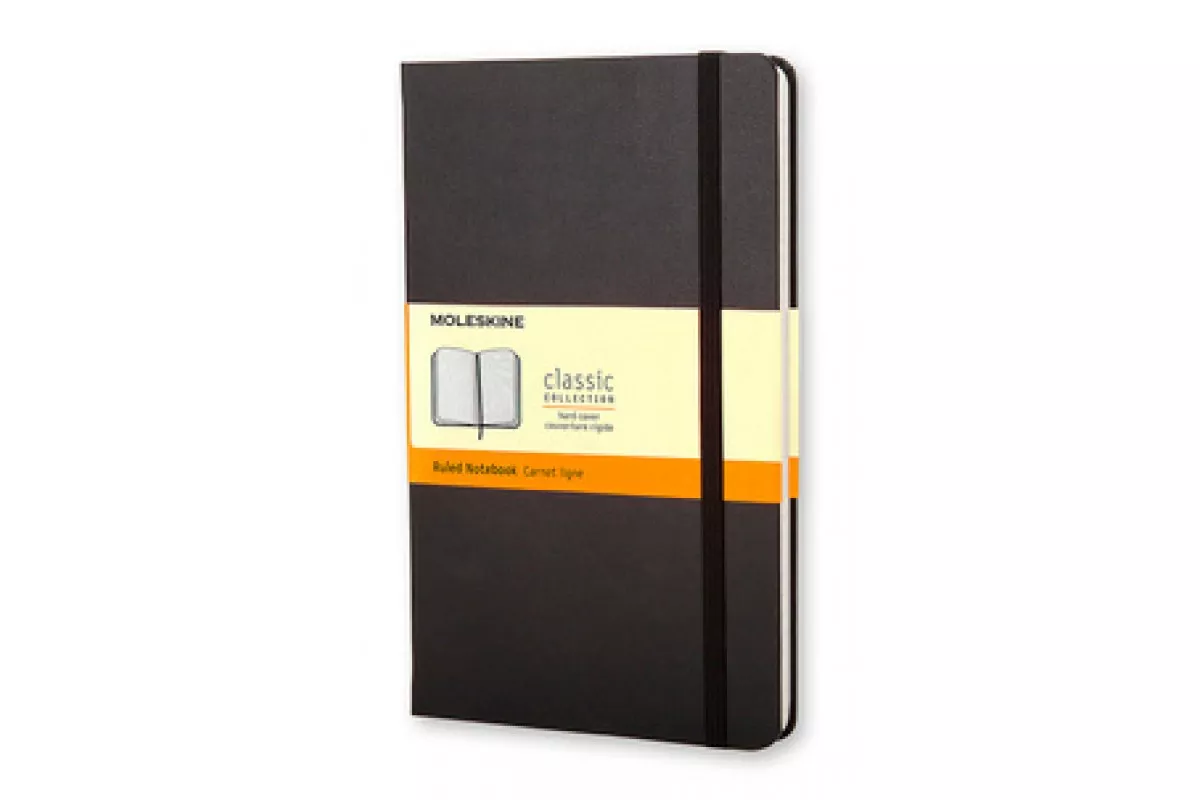 

Блокнот Moleskine CLASSIC, 130х210мм, линейка, 120 листов, черный (QP060)