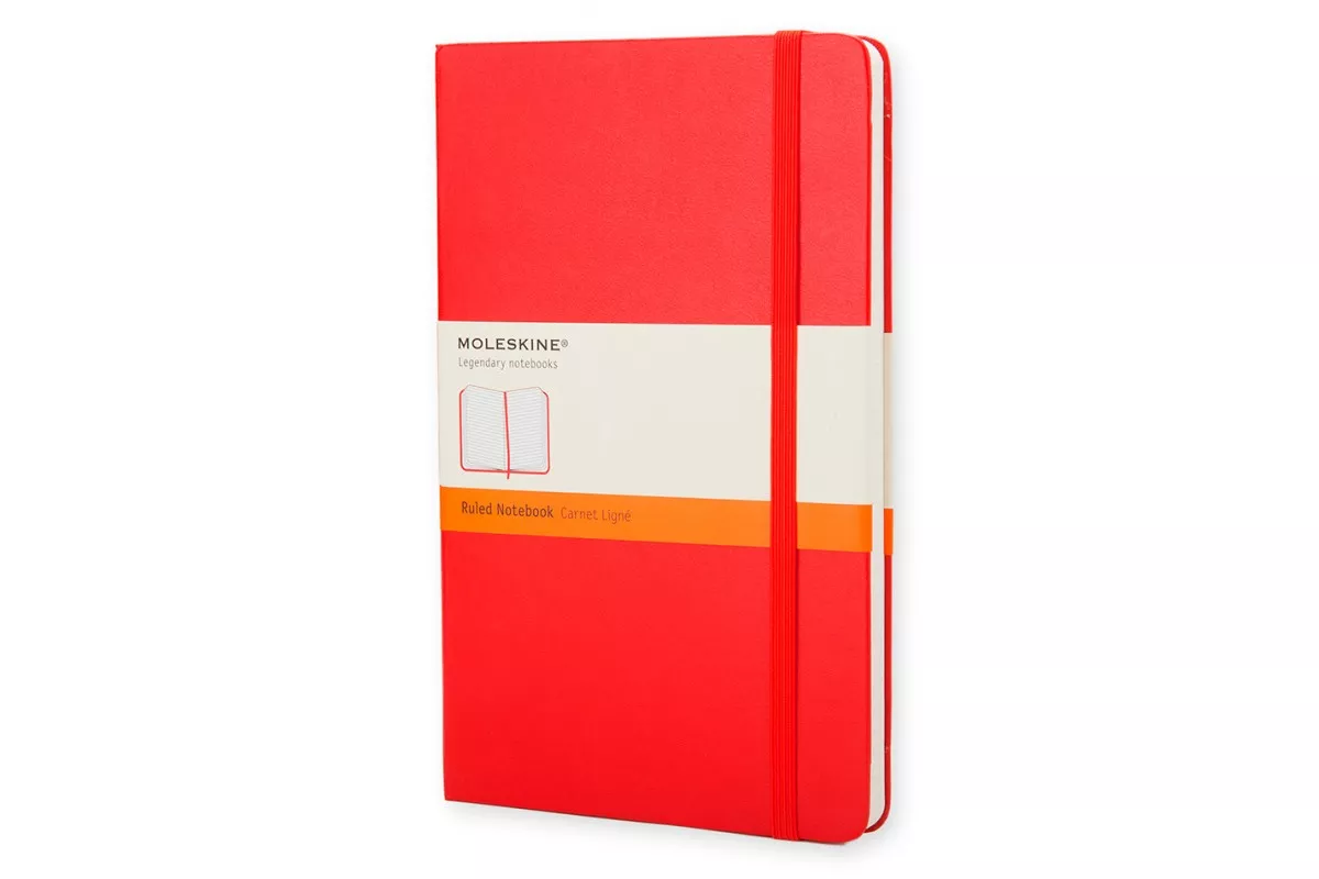 

Блокнот Moleskine CLASSIC, 130х210мм, линейка, 120 листов, красный (QP060R)