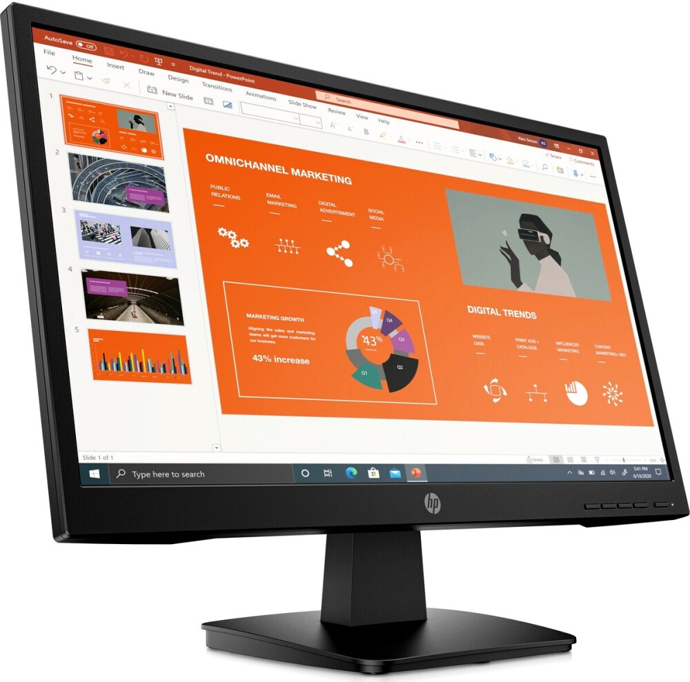 

Монитор 22" HP 453D2AA IPS, 1920x1080 (16:9), 250кд/м2, 5мс, 178°/178°, VGA, HDMI, DisplayPort, черный (453D2AA#ABB), 453D2AA