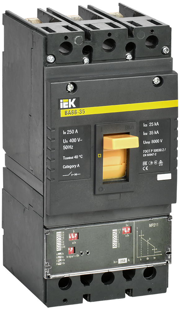 

Выключатель автоматический IEK ВА88-35 трехполюсный (3P/3П) 250А 35kA (SVA31-3-0250)