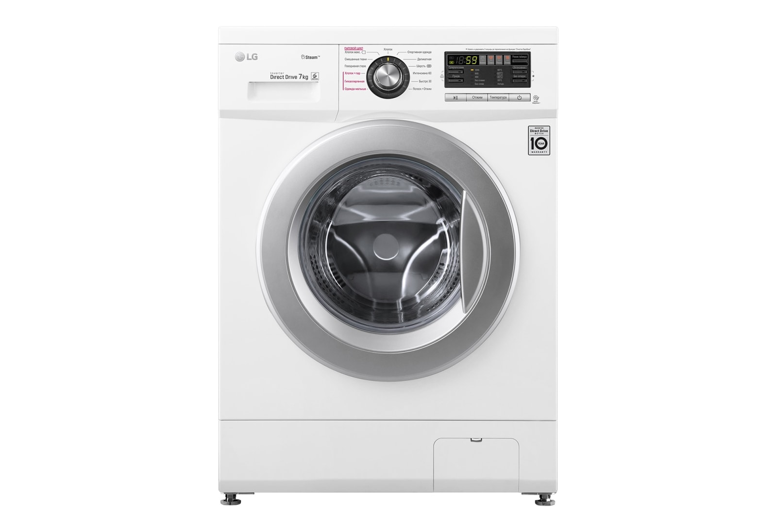 

Стиральная машина LG F1296HDS1, 7кг, 1200 об/мин, белый (F1296HDS1), F1296HDS1