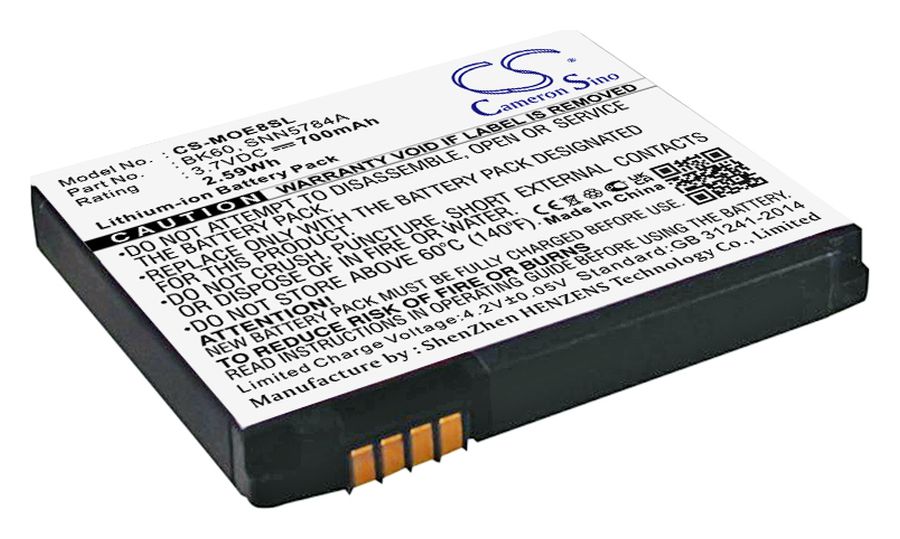 

Аккумулятор CameronSino CS-MOE8SL/ для Motorola SLVR L9, L71, L7e, L72, W510, ROKR E8, MOTO VU204, RA, Li-Ion, 700mAh, 3.7V, (P104.01752), CS-MOE8SL