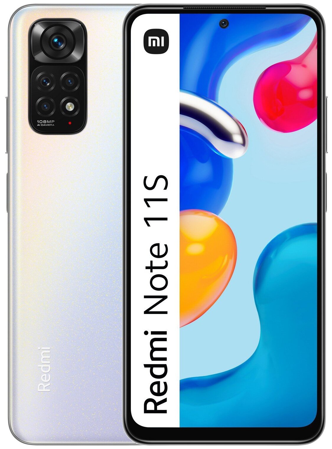 

Смартфон Xiaomi Redmi Note 11S, 6.43" 1080x2400 AMOLED, MediaTek Helio G96, 6Gb RAM, 64Gb, 3G/4G, NFC, Wi-Fi, BT, 4xCam, 2-Sim, 5000 мА⋅ч, USB Type-C, Android 11, жемчужный (2201117SY/37961), Redmi Note 11S