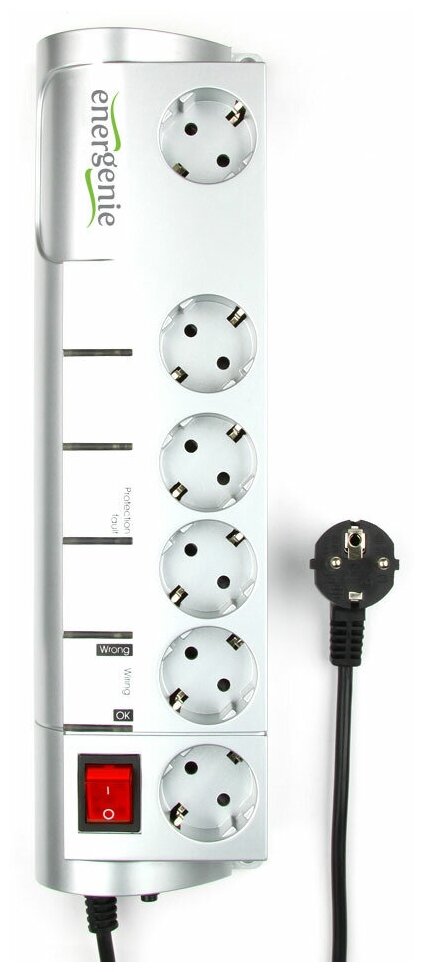 

Сетевой фильтр Energenie SISN-SILVER-10, 6-розеток, 3 м, серебристый (18914), SISN-SILVER-10