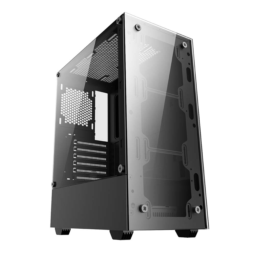 Корпус HIPER HG302 SHADOW, ATX, Midi-Tower, USB 3.0, черный, Без БП