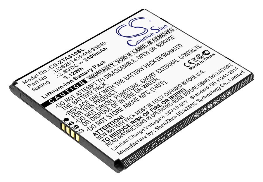 

Аккумулятор CameronSino CS-ZTA310SL/ для ZTE Blade A3 2020/Blade A3Y/Blade A3 2020T/Blade A5 2019, Li-Ion, 2500mAh, 3.8V, (P104.01686), CS-ZTA310SL