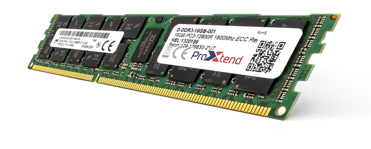 

Память DDR3L RDIMM 16Gb, 1600MHz, CL11, 1.35V, Dual Rank, ECC Reg, ProXtend (D-DDR3-16GB-001)